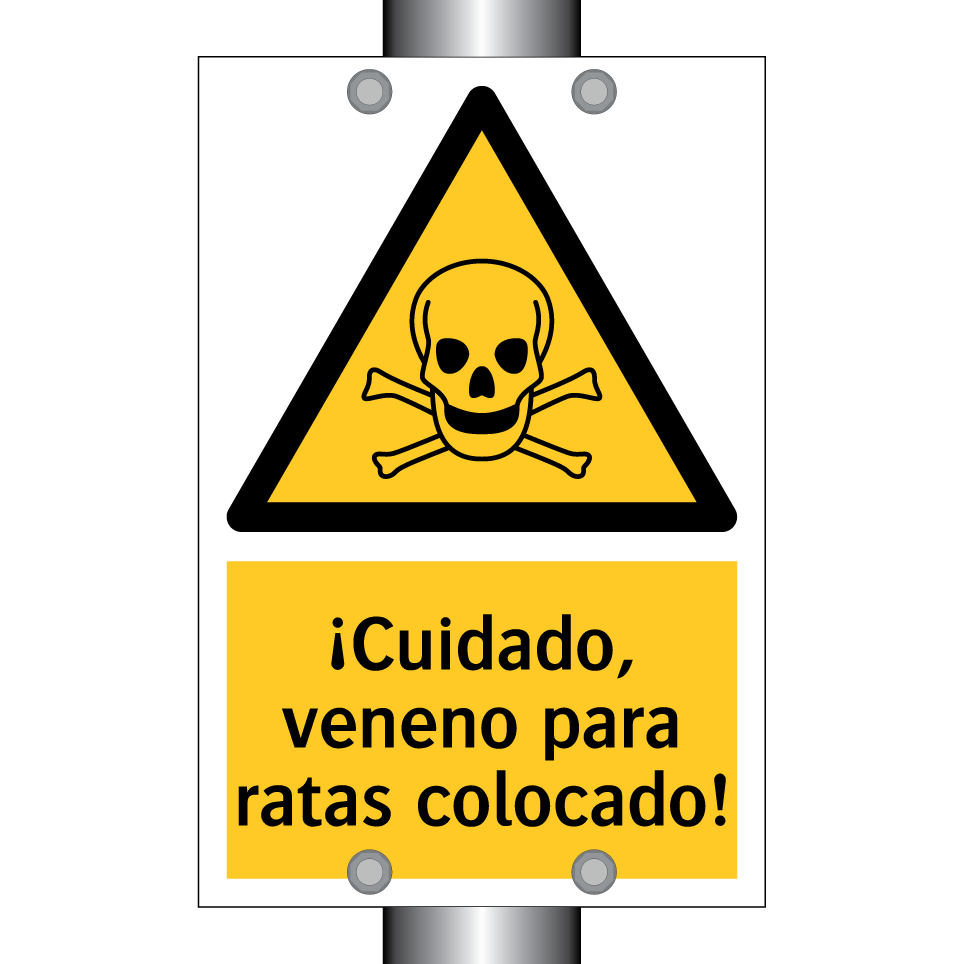 ¡Cuidado, veneno para ratas colocado!