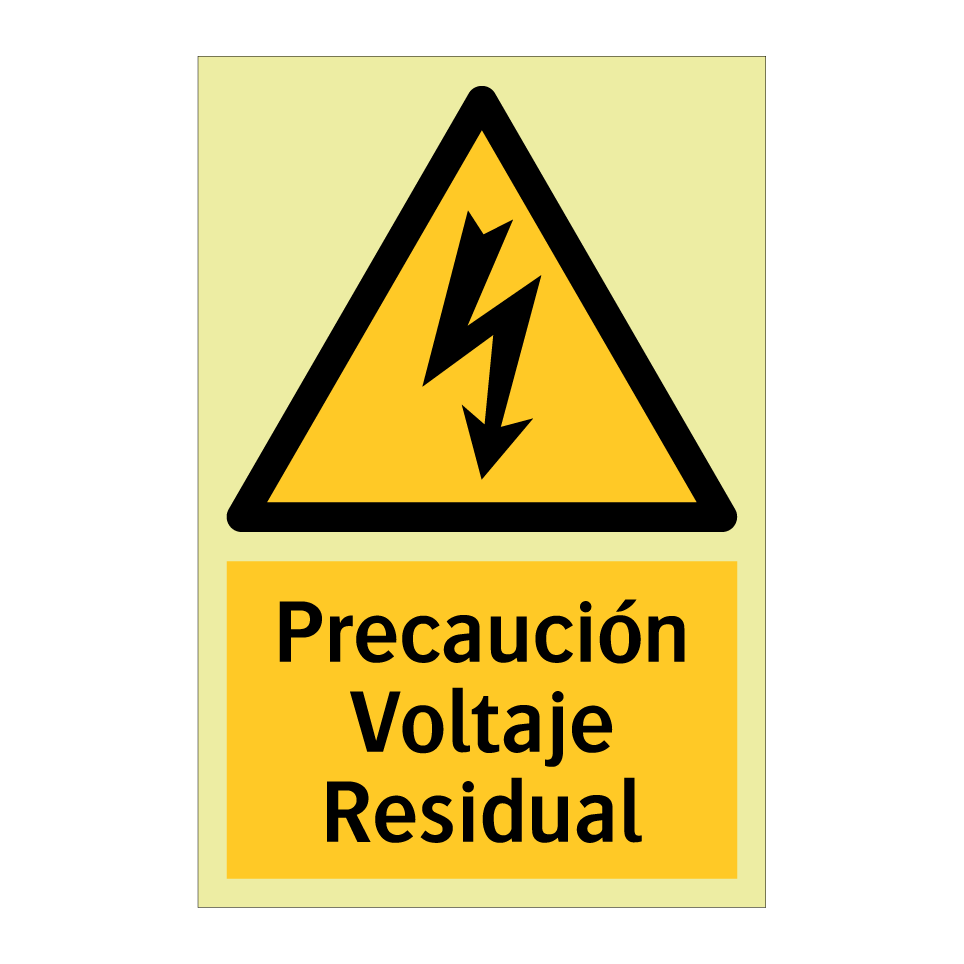 Precaución Voltaje Residual