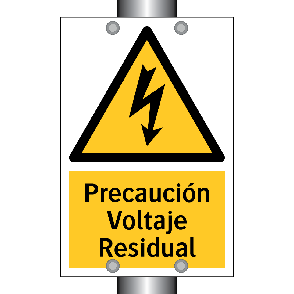 Precaución Voltaje Residual