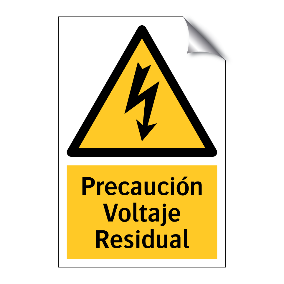 Precaución Voltaje Residual