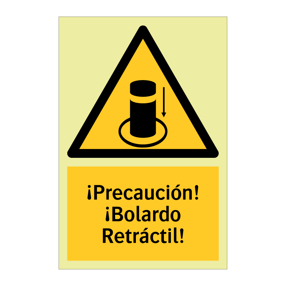 ¡Precaución! ¡Bolardo Retráctil!