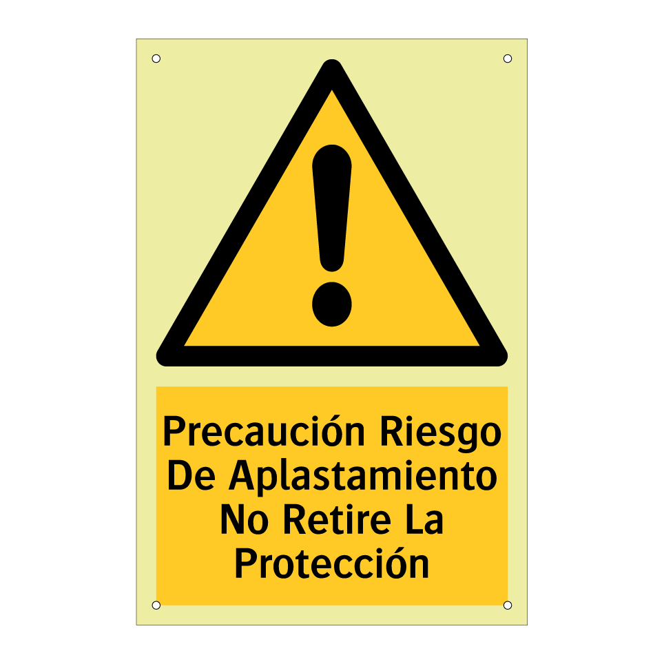 Precaución Riesgo De Aplastamiento No Retire La Protección