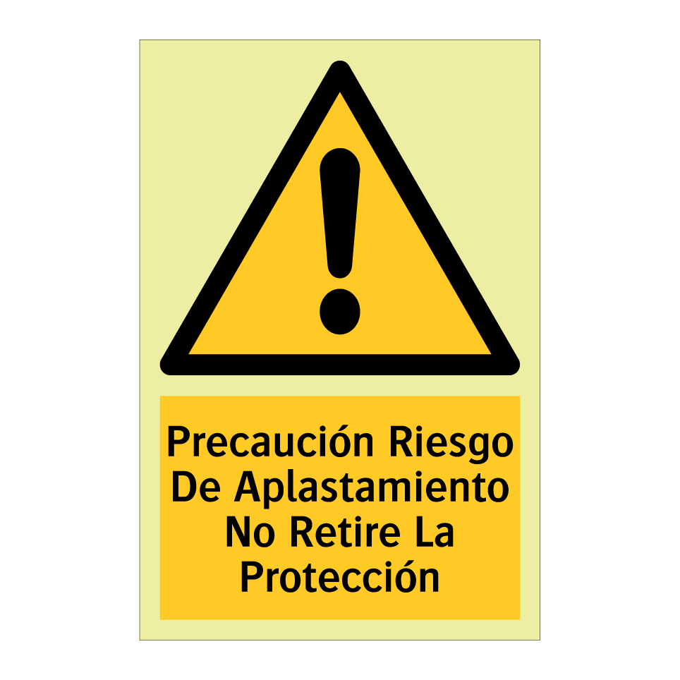 Precaución Riesgo De Aplastamiento No Retire La Protección