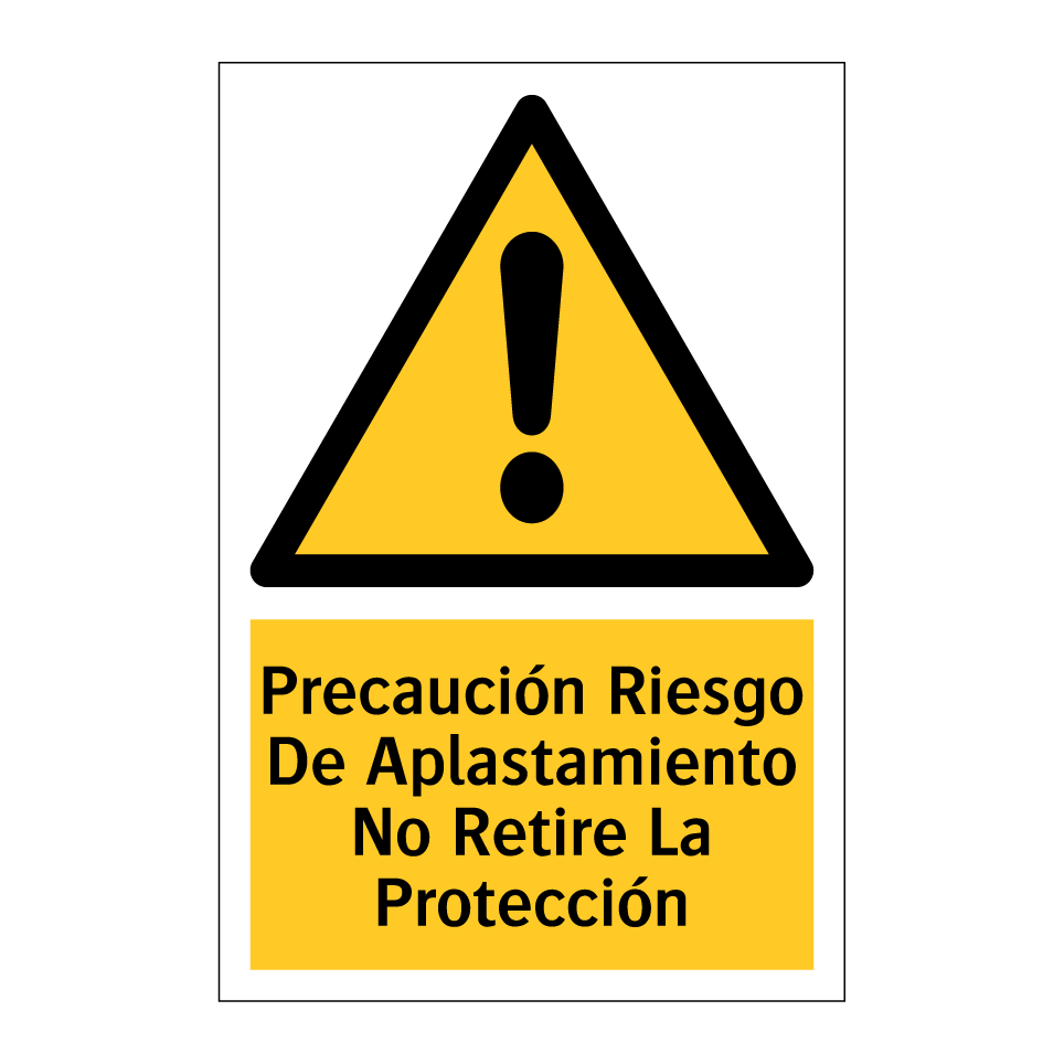 Precaución Riesgo De Aplastamiento No Retire La Protección