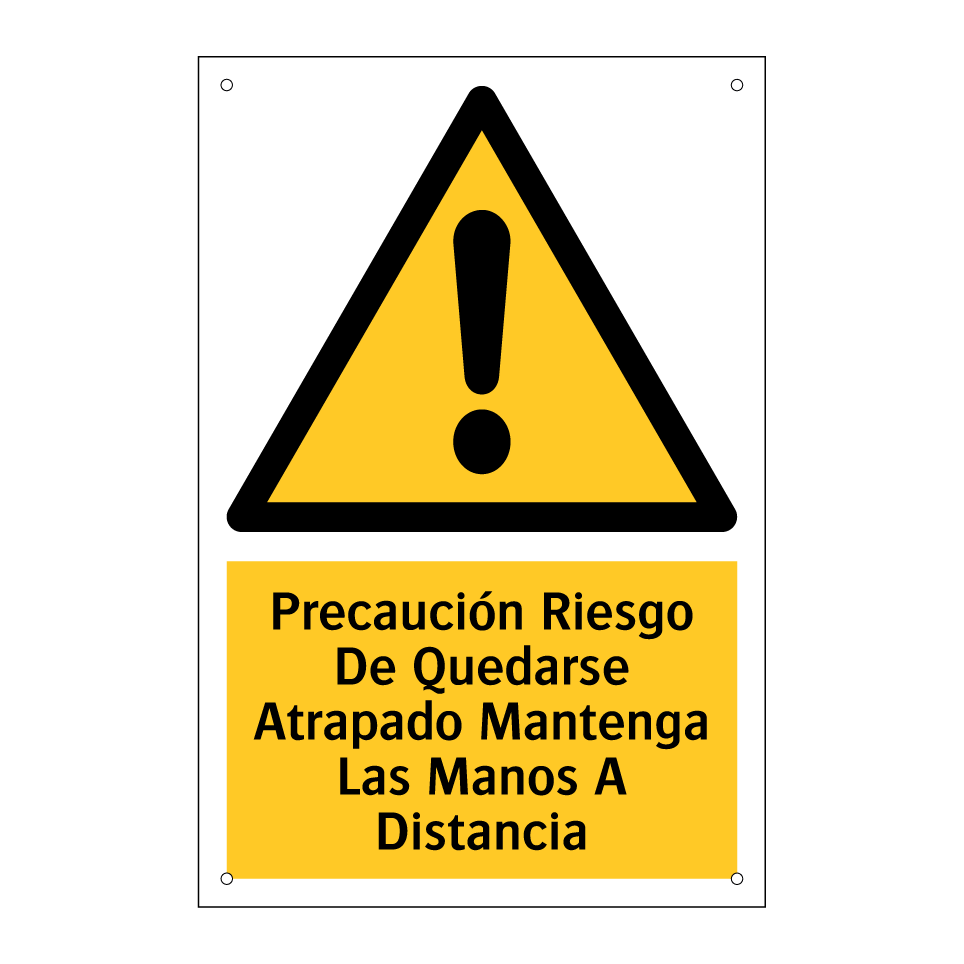 Precaución Riesgo De Quedarse Atrapado Mantenga Las Manos A Distancia