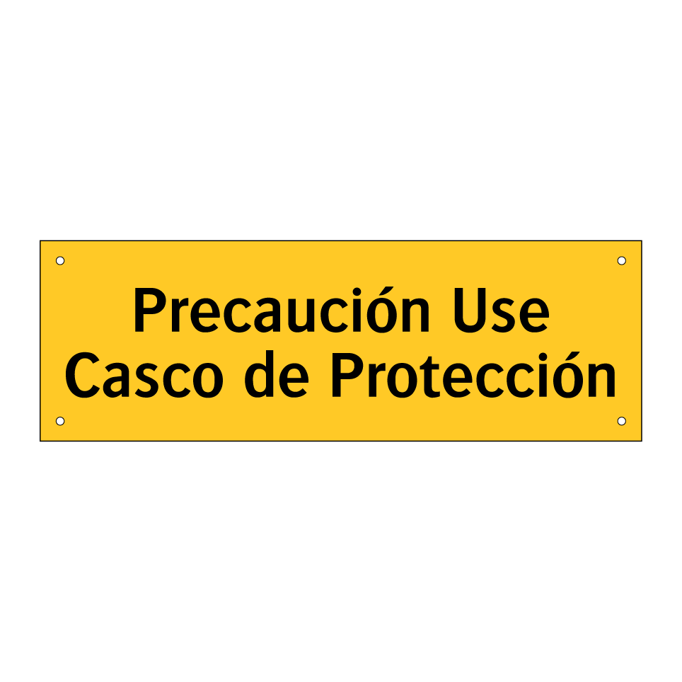 Precaución Use Casco de Protección