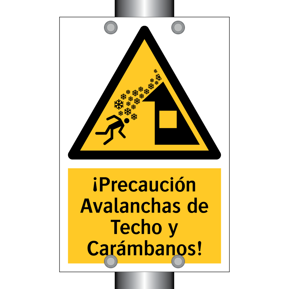 ¡Precaución Avalanchas de Techo y Carámbanos!