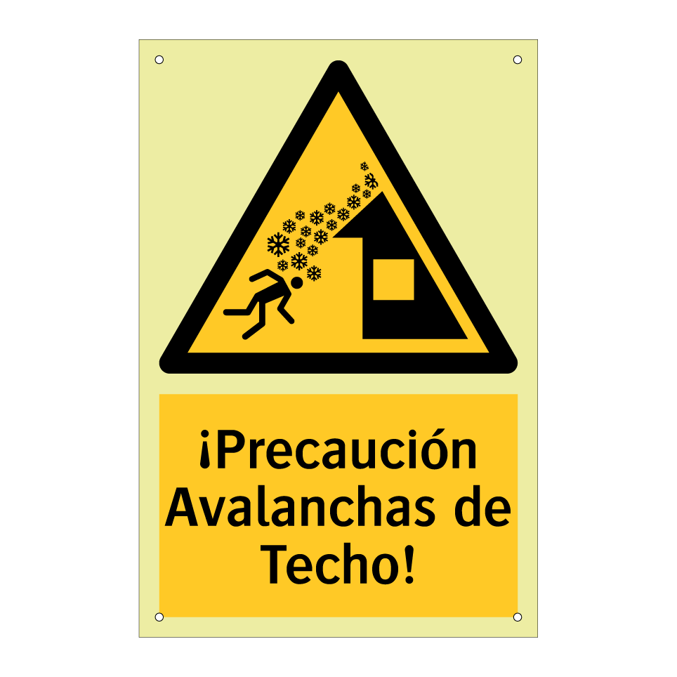 ¡Precaución Avalanchas de Techo!
