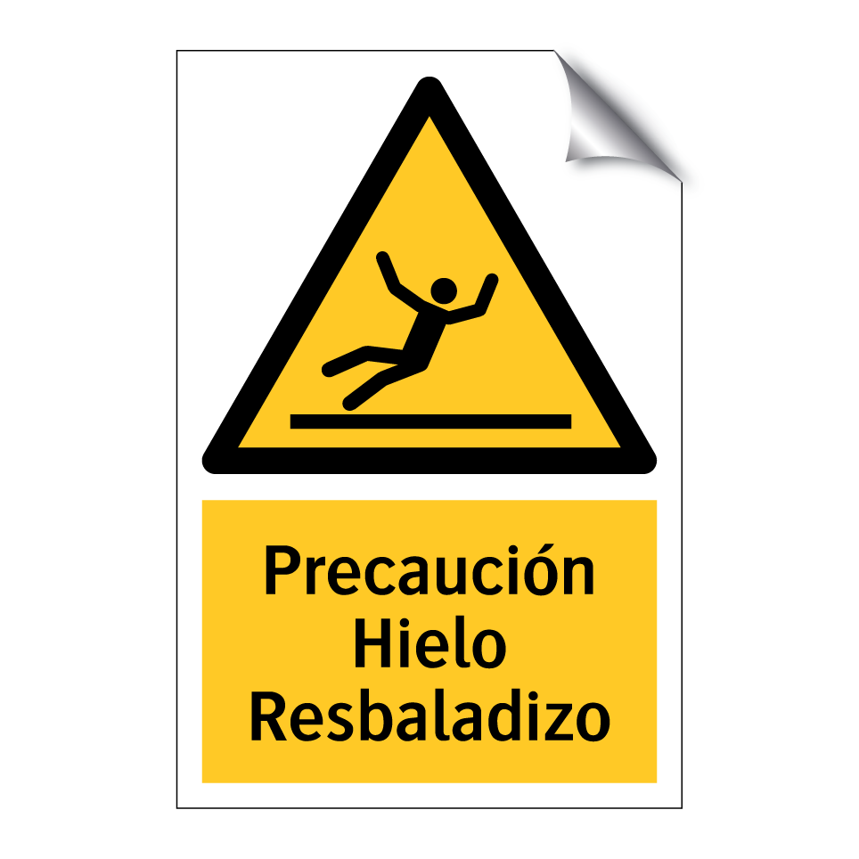 Precaución Hielo Resbaladizo