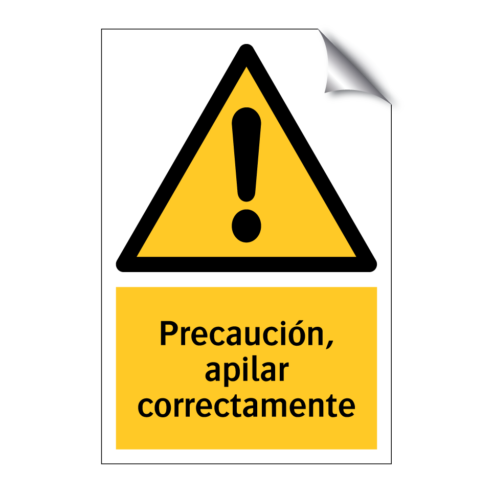 Precaución, apilar correctamente