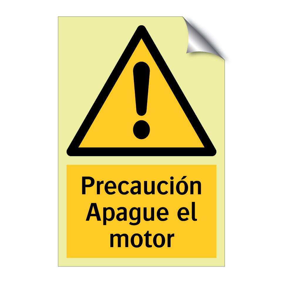 Precaución Apague el motor