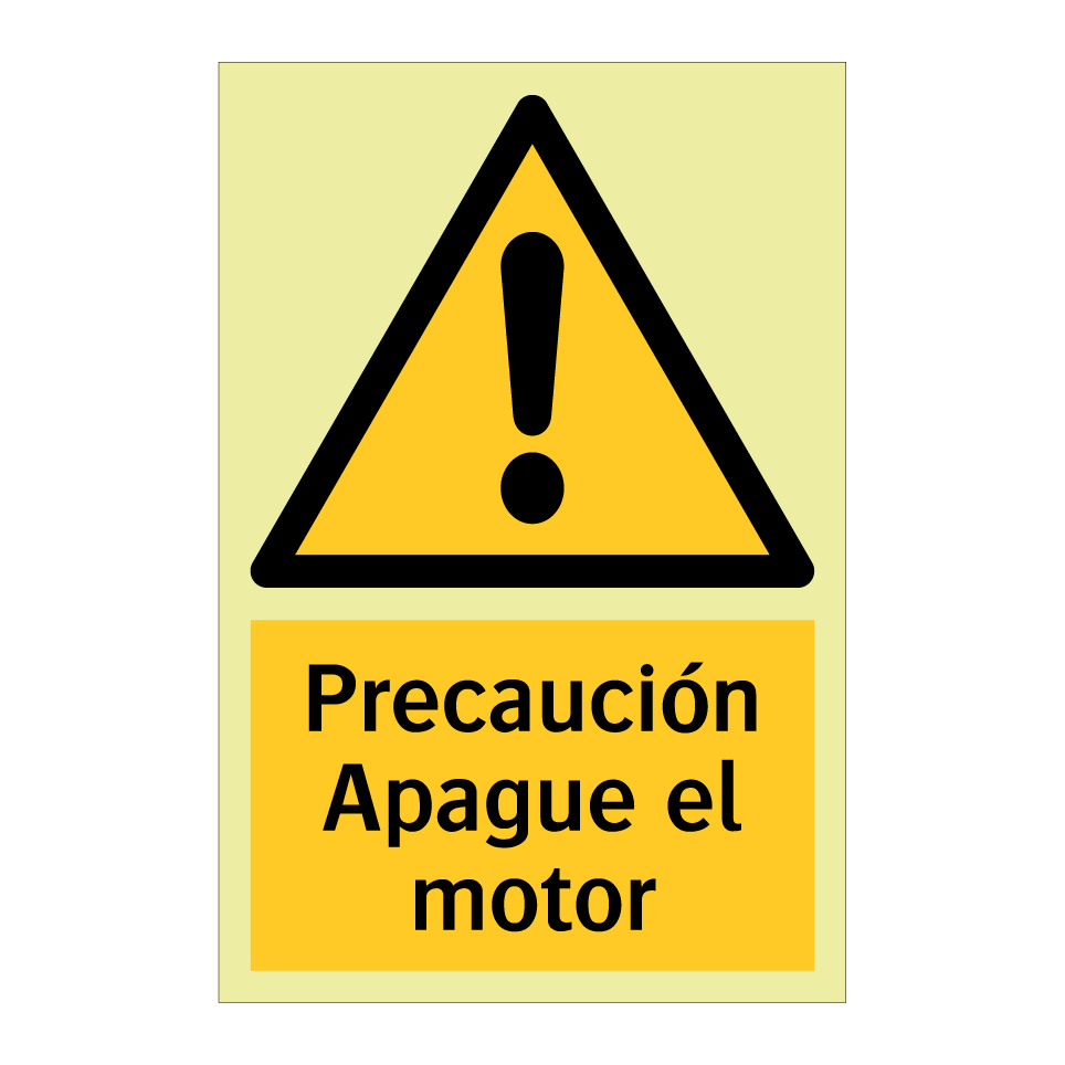 Precaución Apague el motor