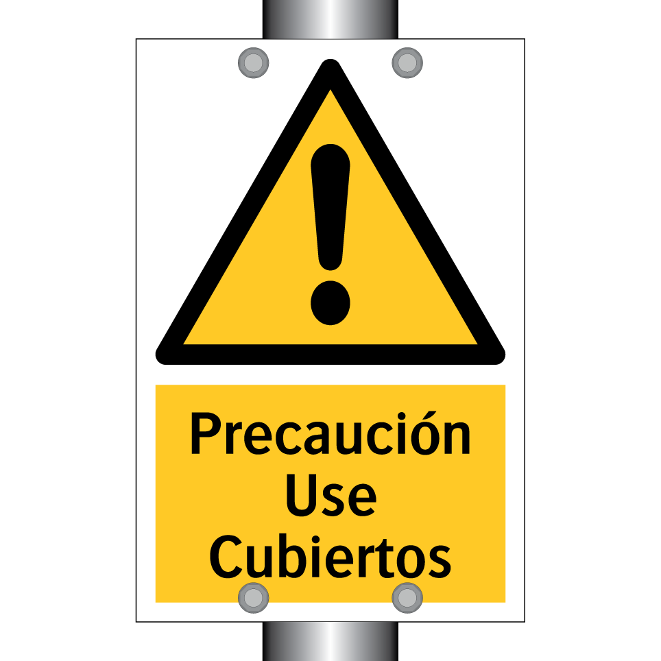 Precaución Use Cubiertos