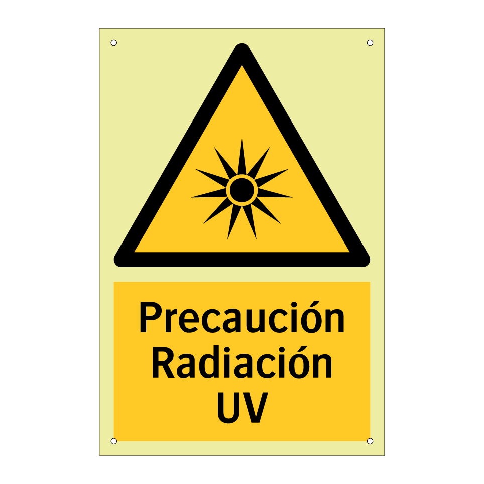 Precaución Radiación UV