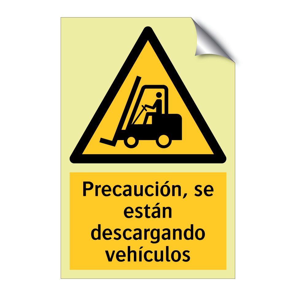 Precaución, se están descargando vehículos
