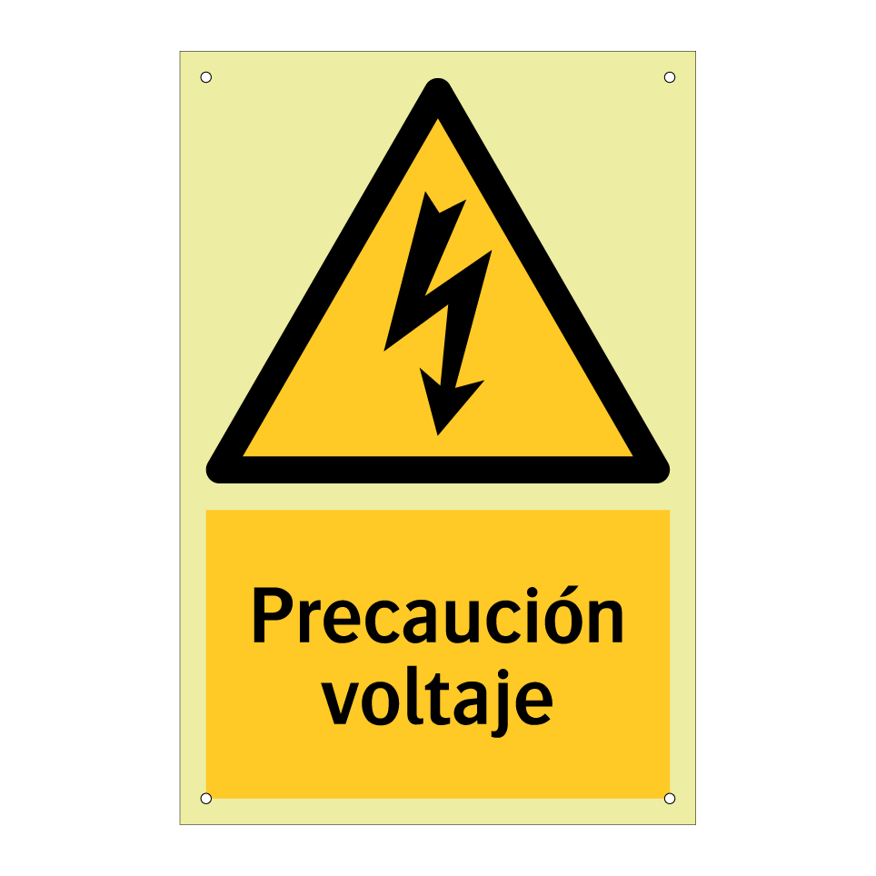 Precaución voltaje