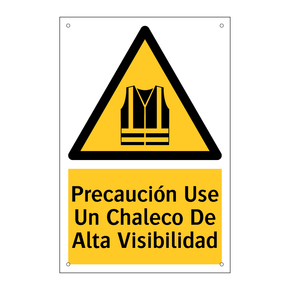 Precaución Use Un Chaleco De Alta Visibilidad