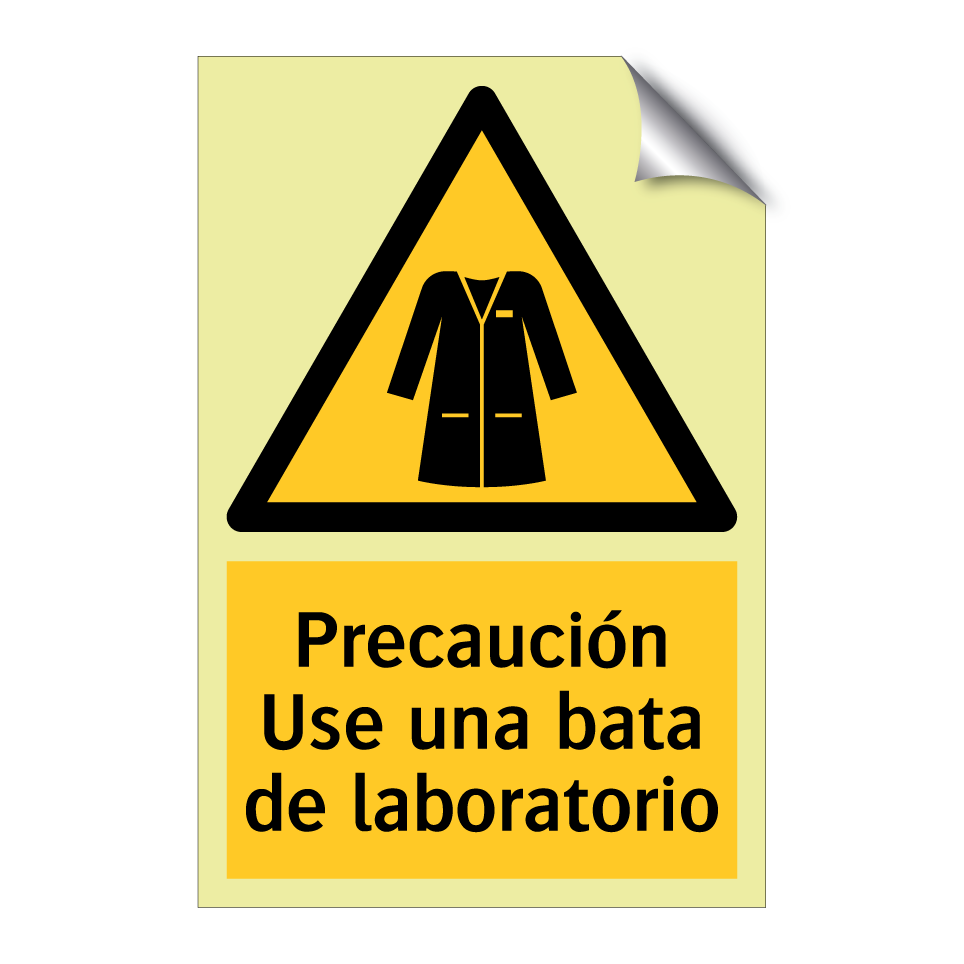 Precaución Use una bata de laboratorio