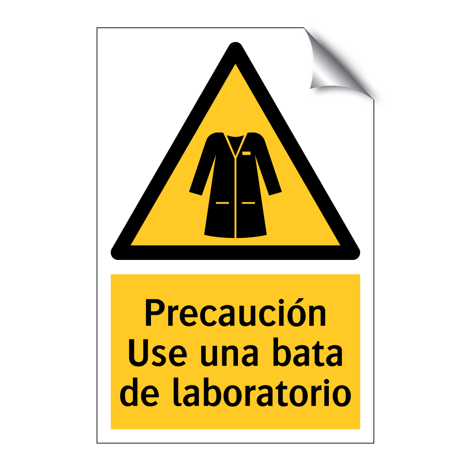 Precaución Use una bata de laboratorio