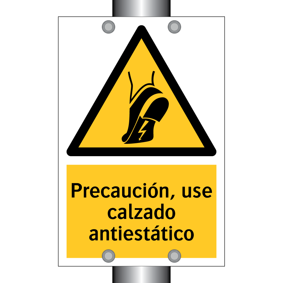 Precaución, use calzado antiestático