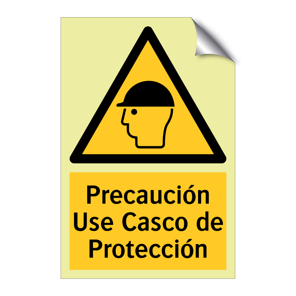 Precaución Use Casco de Protección