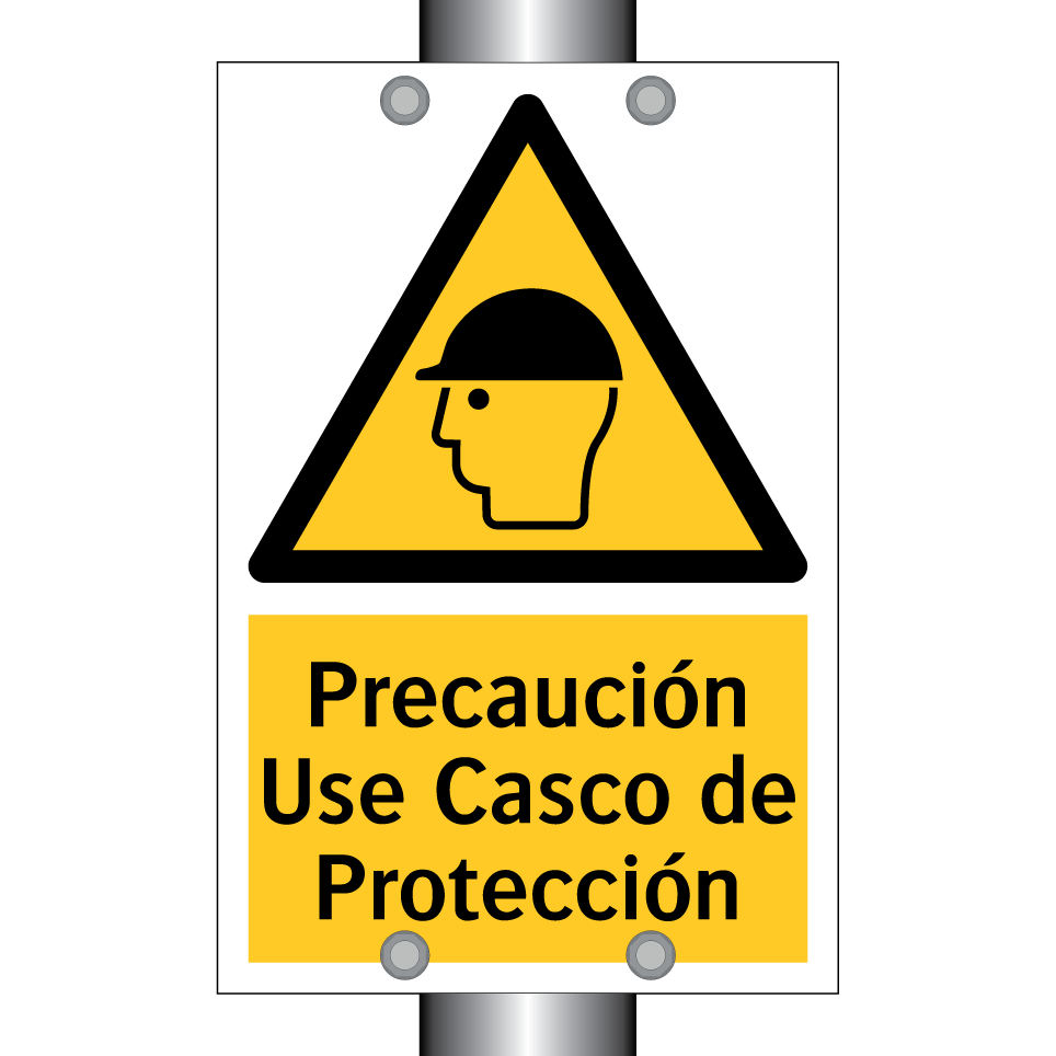 Precaución Use Casco de Protección