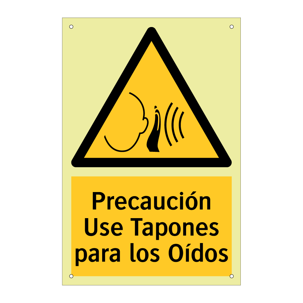 Precaución Use Tapones para los Oídos