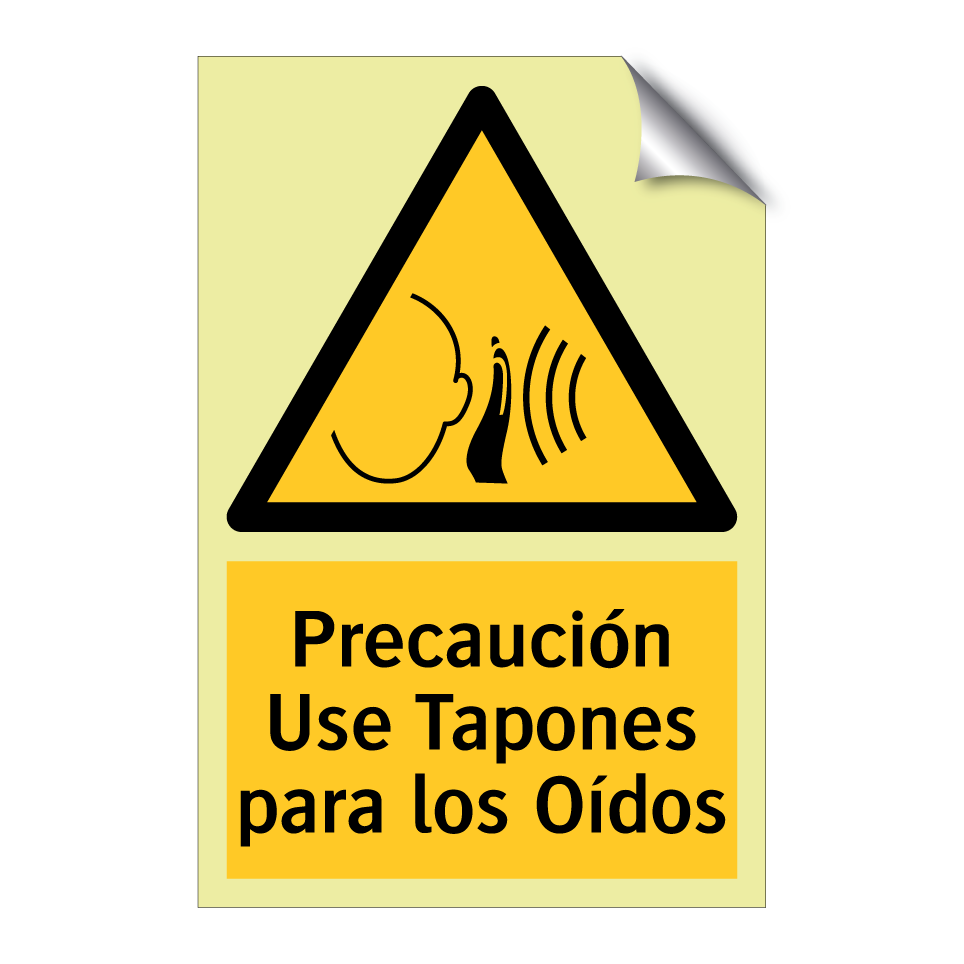 Precaución Use Tapones para los Oídos