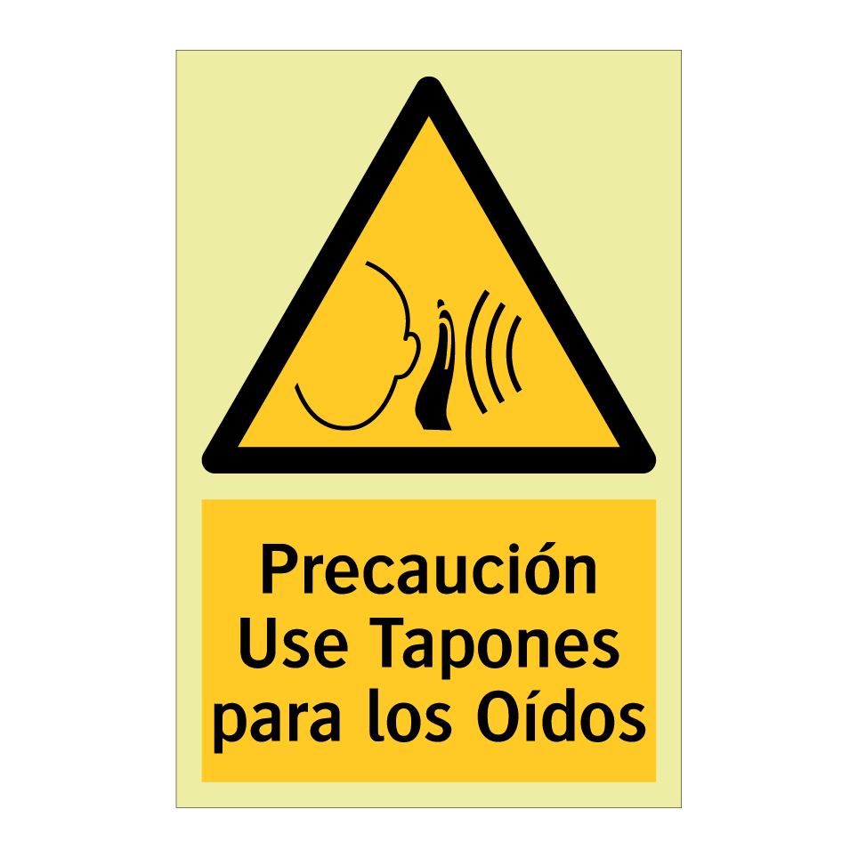 Precaución Use Tapones para los Oídos