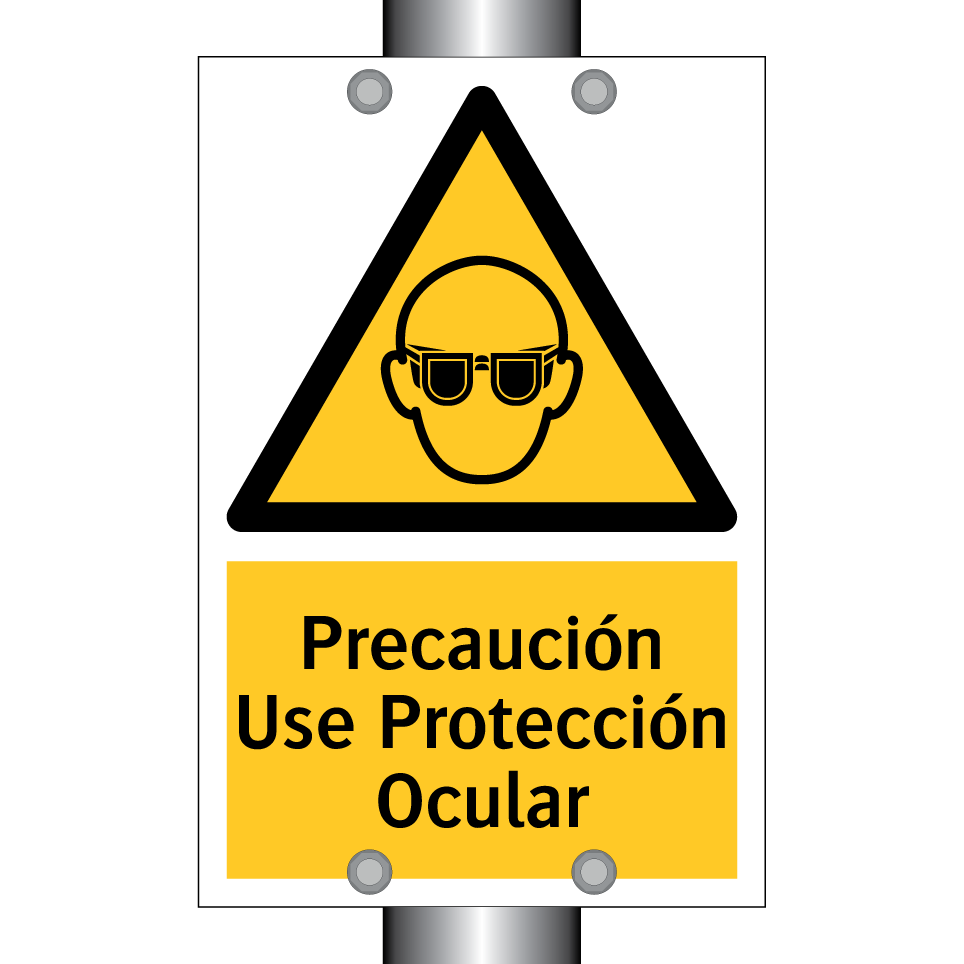 Precaución Use Protección Ocular