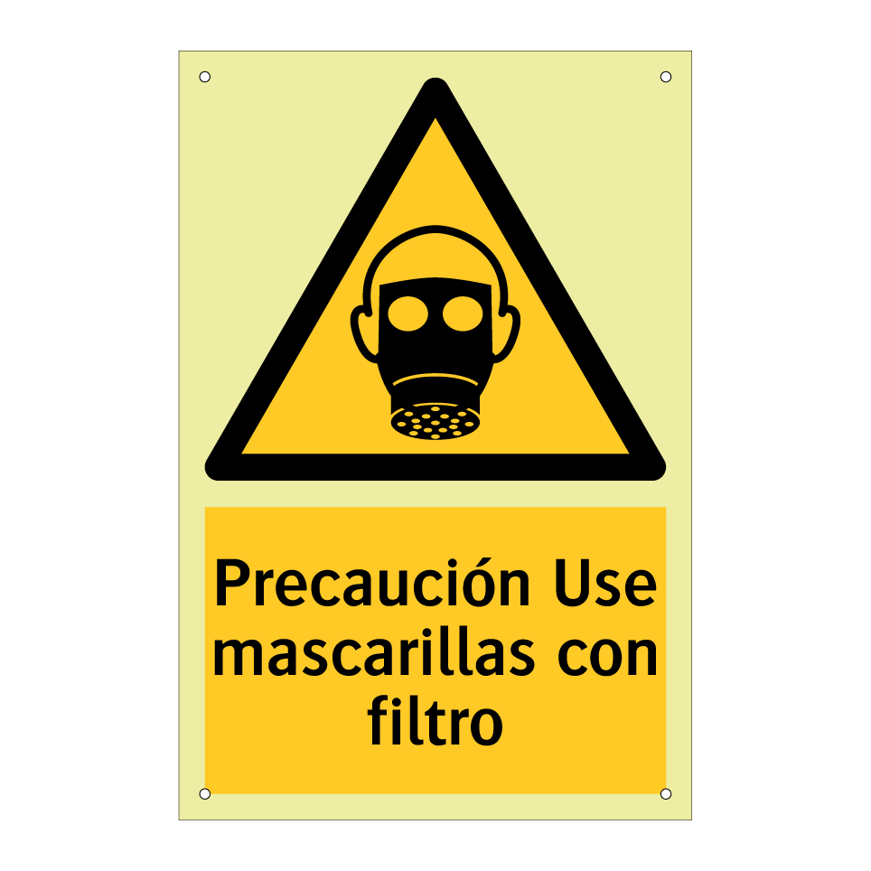 Precaución Use mascarillas con filtro