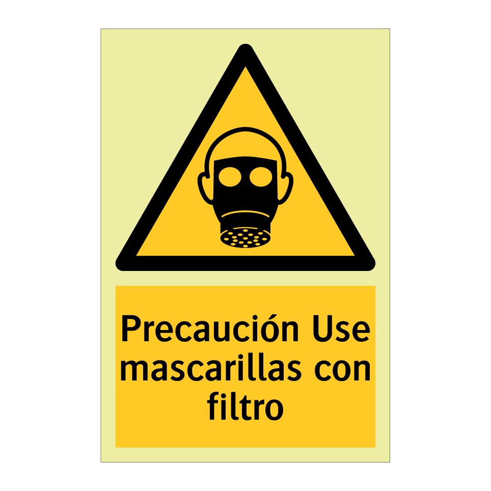 Precaución Use mascarillas con filtro