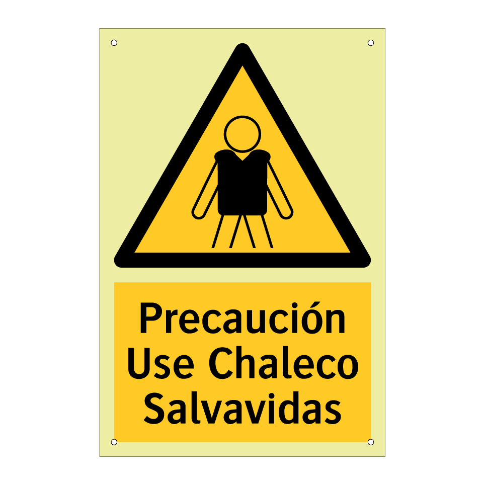 Precaución Use Chaleco Salvavidas