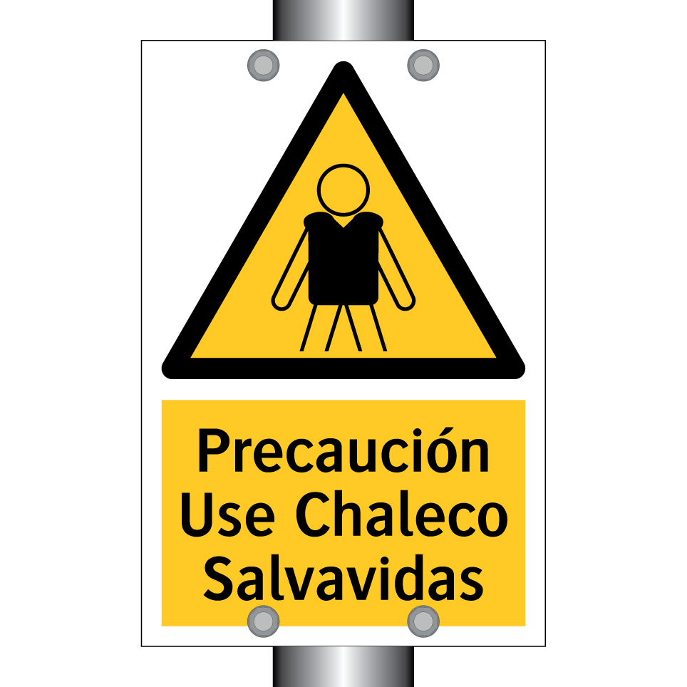 Precaución Use Chaleco Salvavidas