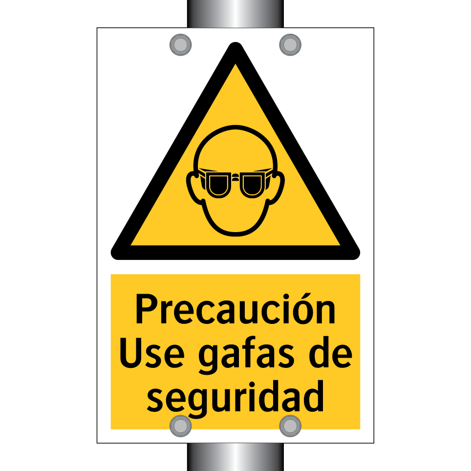 Precaución Use gafas de seguridad