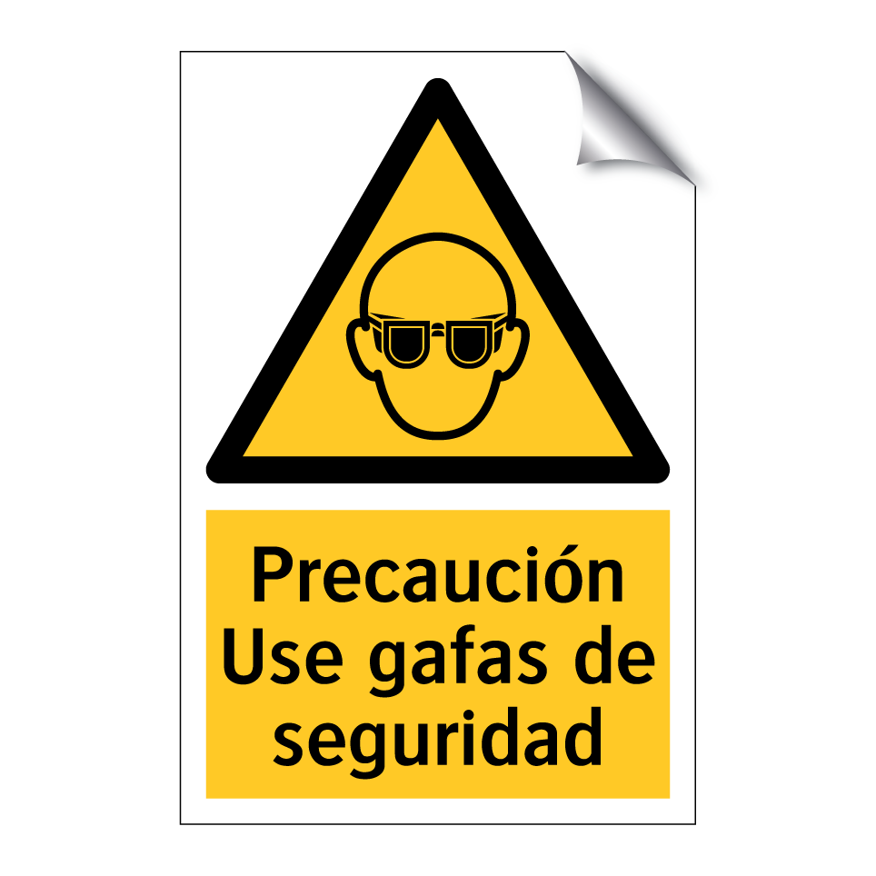 Precaución Use gafas de seguridad