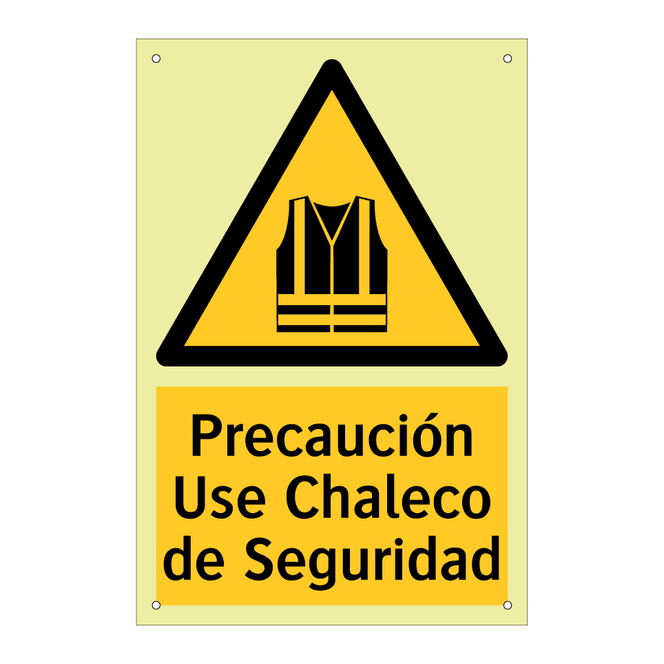 Precaución Use Chaleco de Seguridad