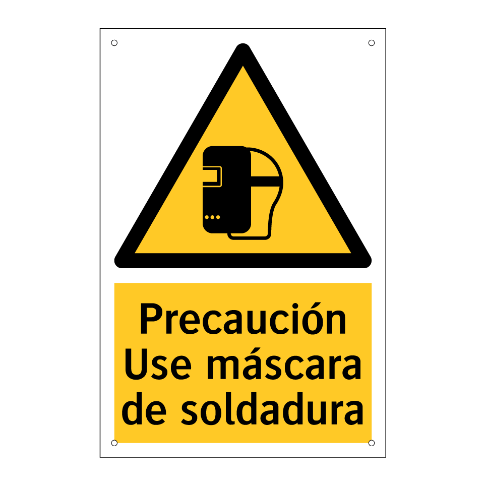 Precaución Use máscara de soldadura