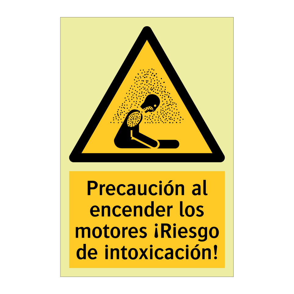 Precaución al encender los motores ¡Riesgo de intoxicación!