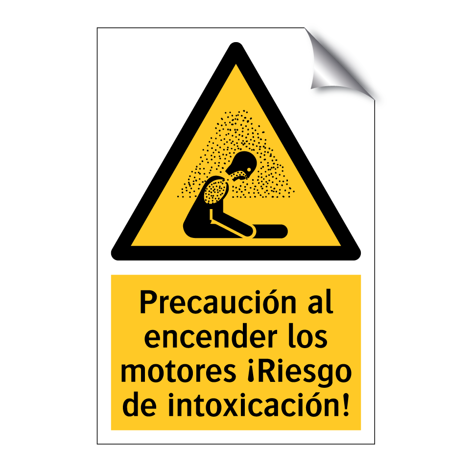 Precaución al encender los motores ¡Riesgo de intoxicación!