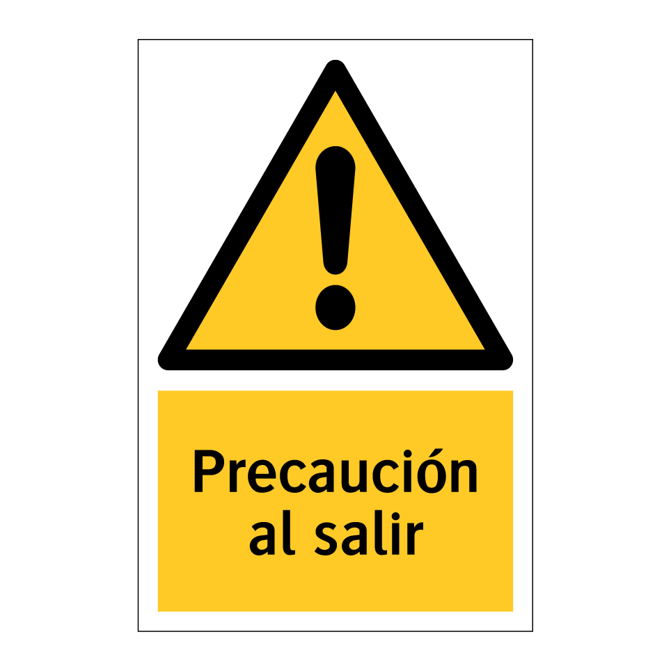 Precaución al salir
