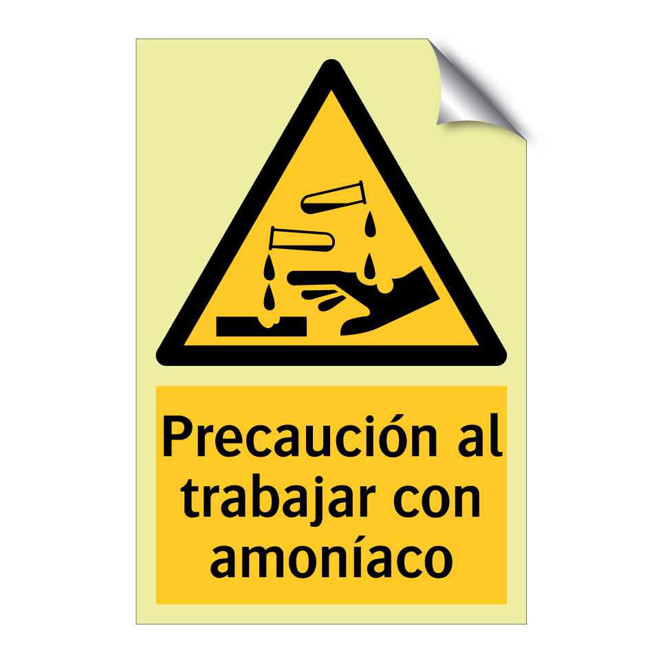 Precaución al trabajar con amoníaco