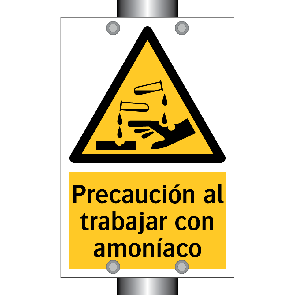 Precaución al trabajar con amoníaco