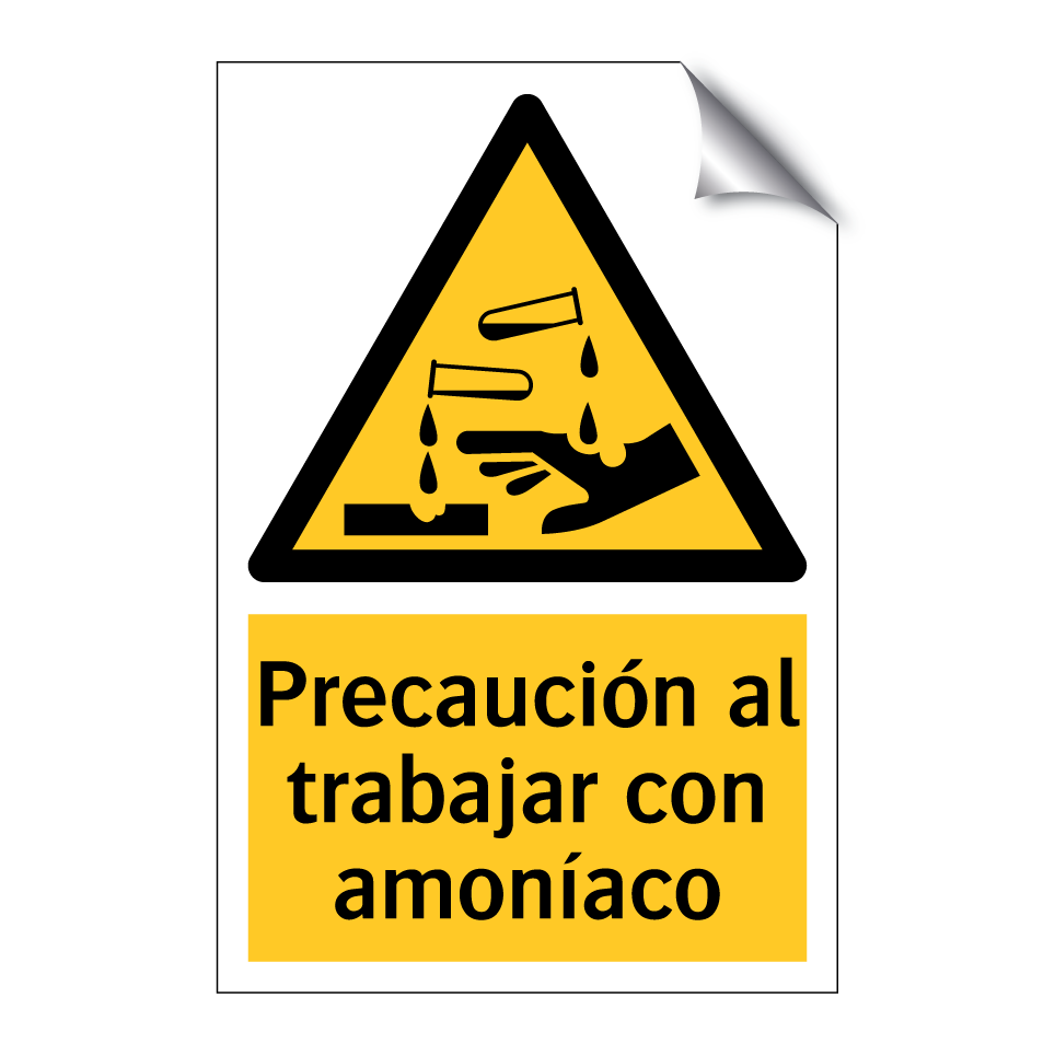 Precaución al trabajar con amoníaco
