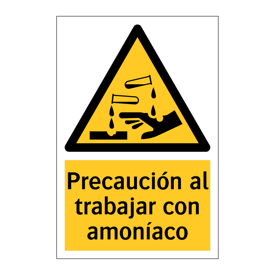 Precaución al trabajar con amoníaco
