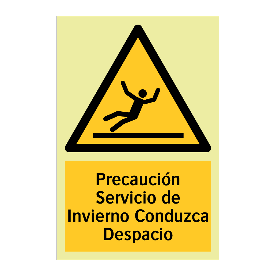 Precaución Servicio de Invierno Conduzca Despacio
