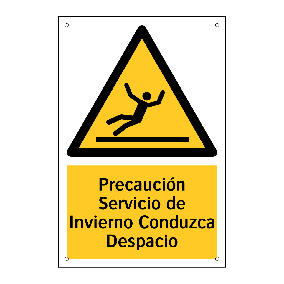 Precaución Servicio de Invierno Conduzca Despacio