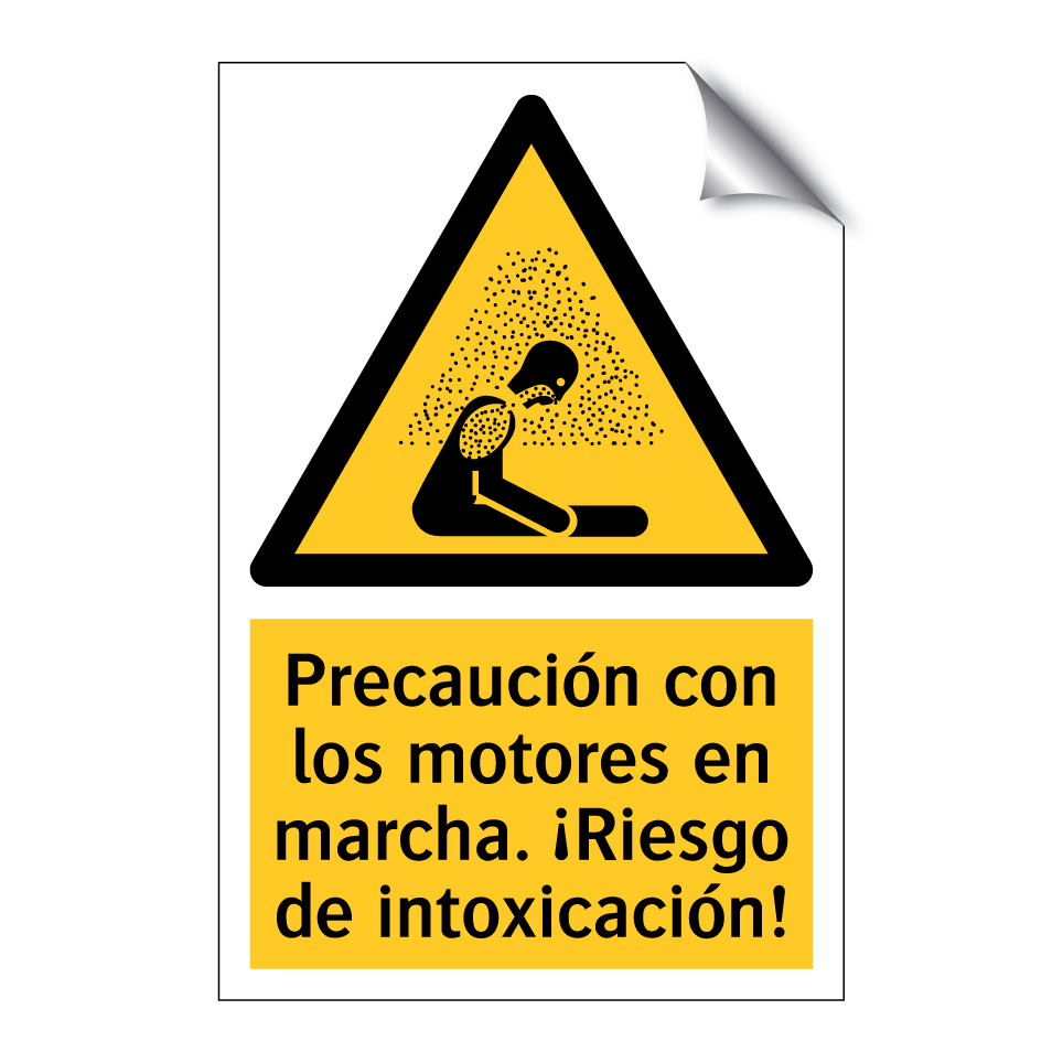 Precaución con los motores en marcha. ¡Riesgo de intoxicación!