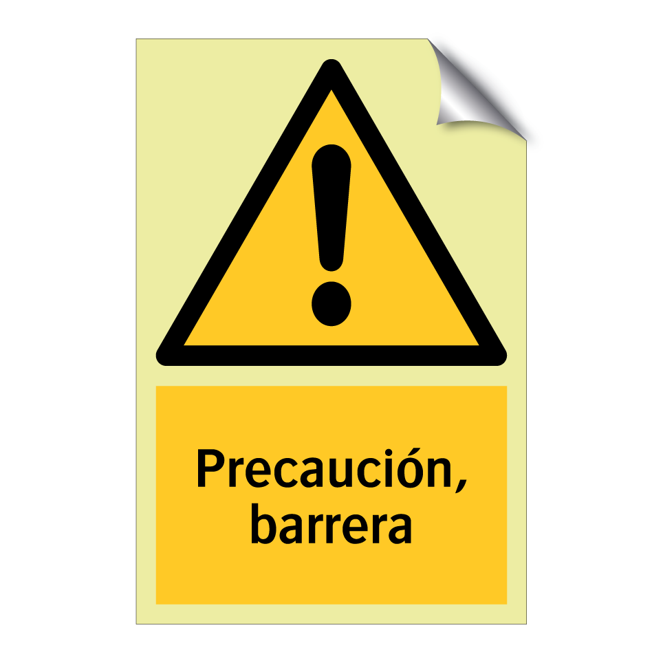 Precaución, barrera
