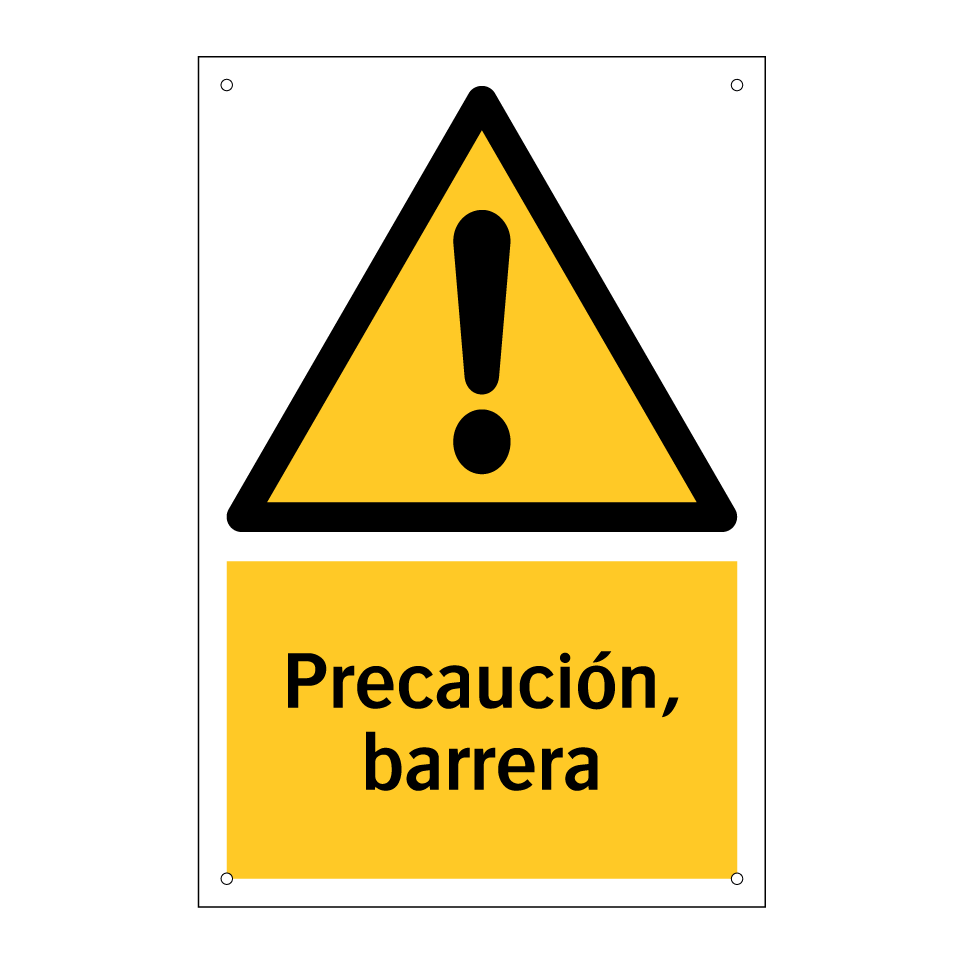 Precaución, barrera